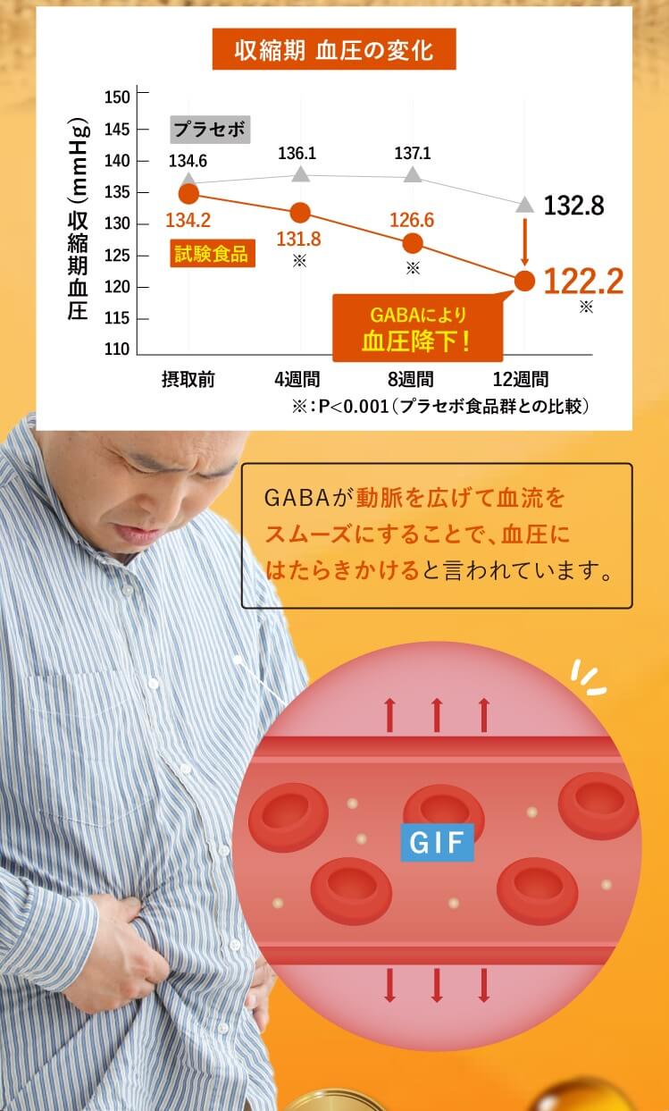 GABAが高めの血圧を下げる