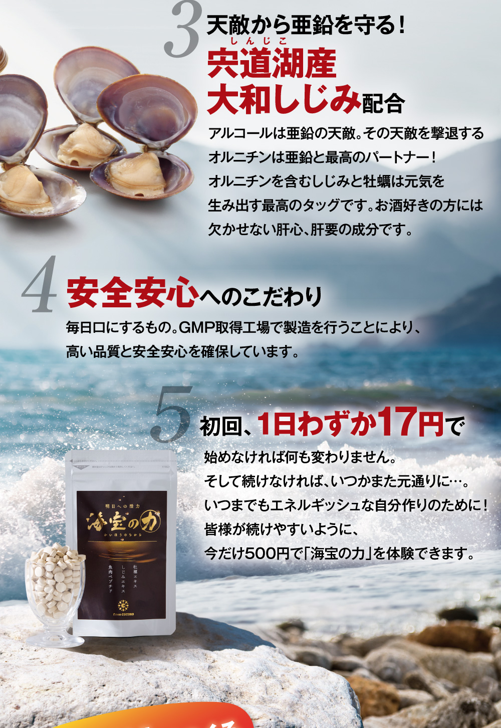 海宝の力 亜鉛サプリ｜フロムココロ公式