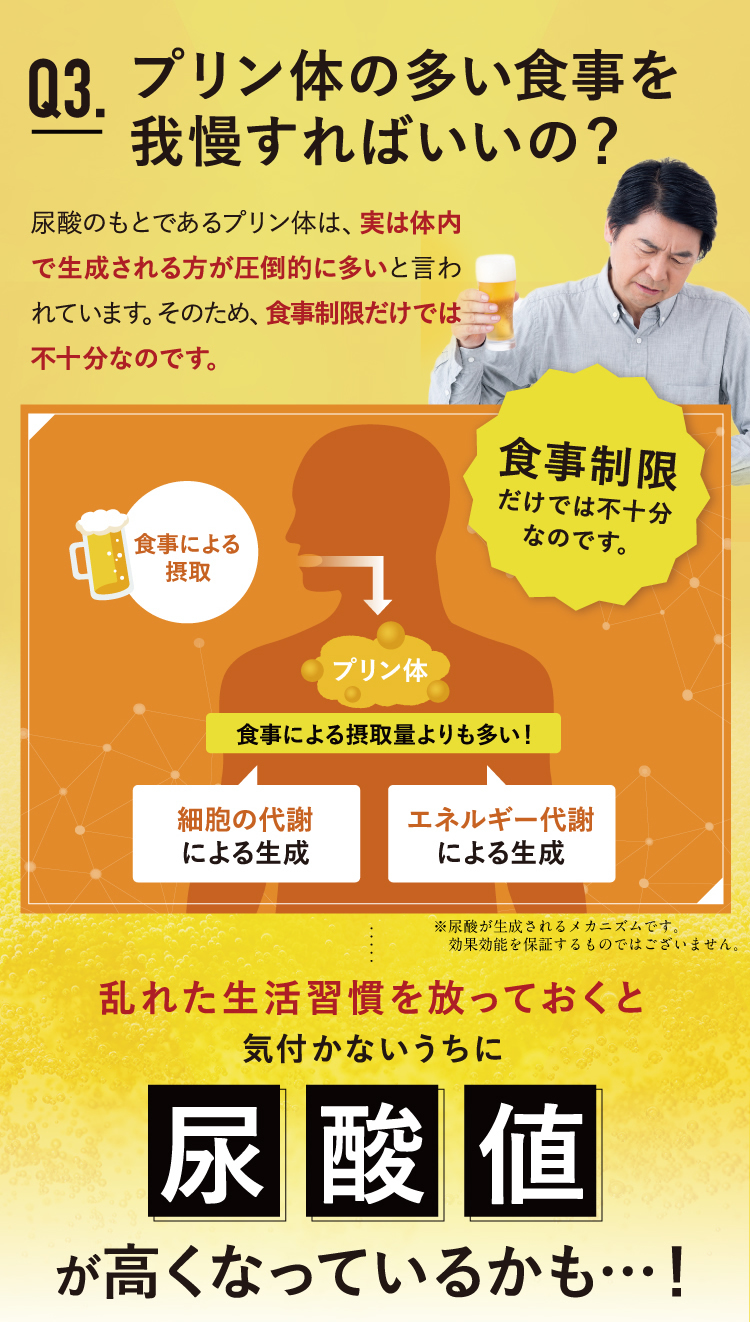 プリン体の多い食事を我慢すればいいの？