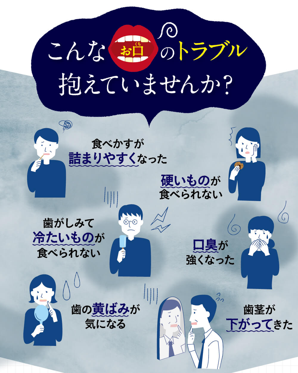 お口のあるあるトラブル