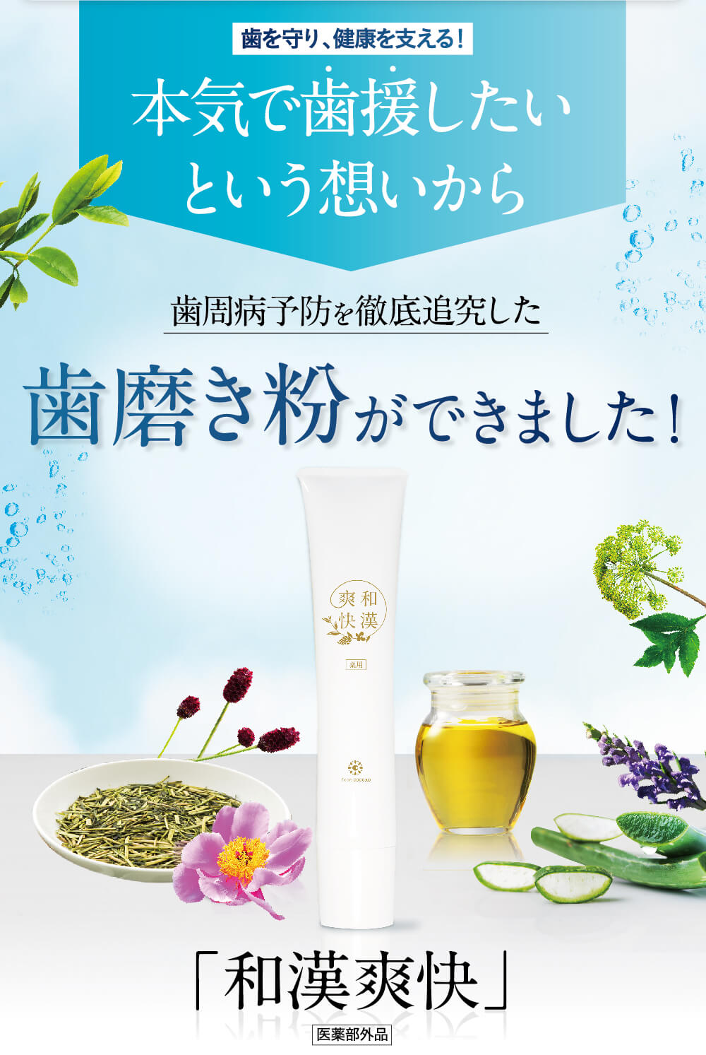 歯周病予防を徹底追究した和漢爽快