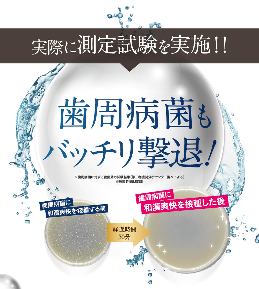 歯周病菌に対する殺菌効力試験