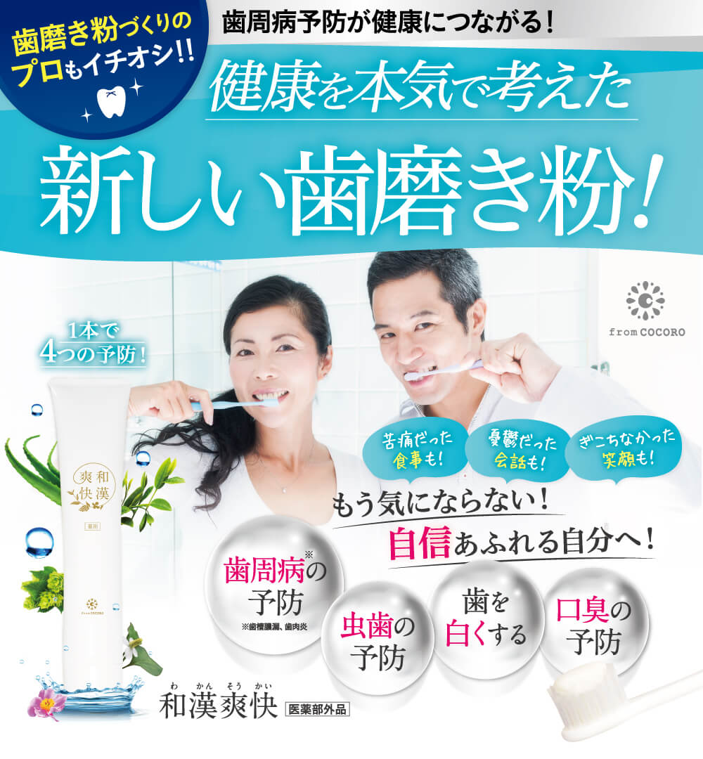 健康を本気で考えた新しい歯磨き粉